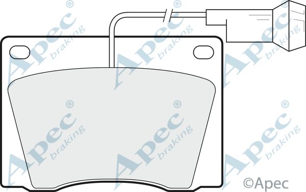 APEC BRAKING stabdžių trinkelių rinkinys, diskinis stabdys PAD554